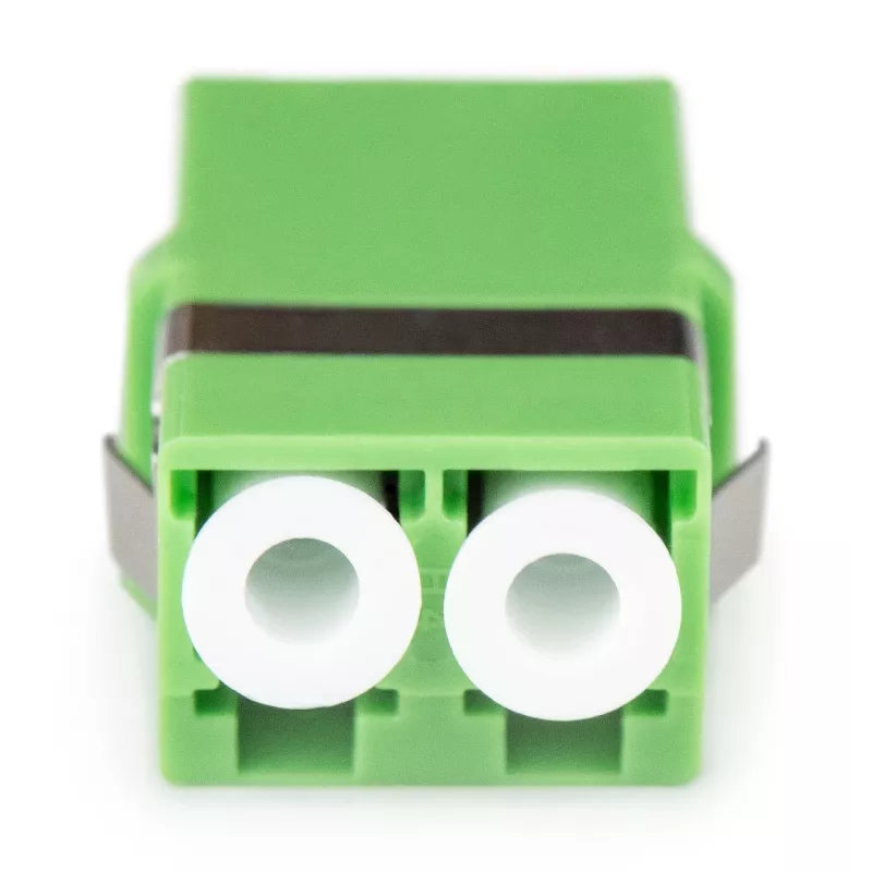 DIGITUS DN-96007-1APC-OF Acoplador de fibra óptica LC/APC dúplex, monomodo OS2, sin brida, verde