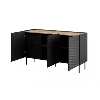 Cómoda 3D2SZ ONDA 150x45x85 negro