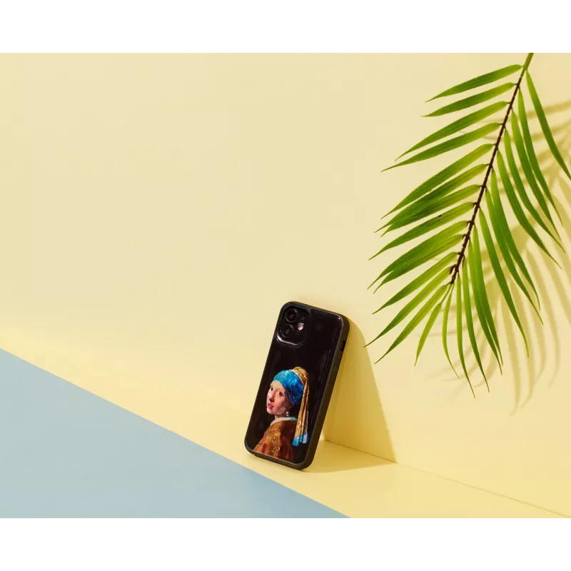 Funda protectora iKins para Apple iPhone 12 mini — diseño: La joven de la perla