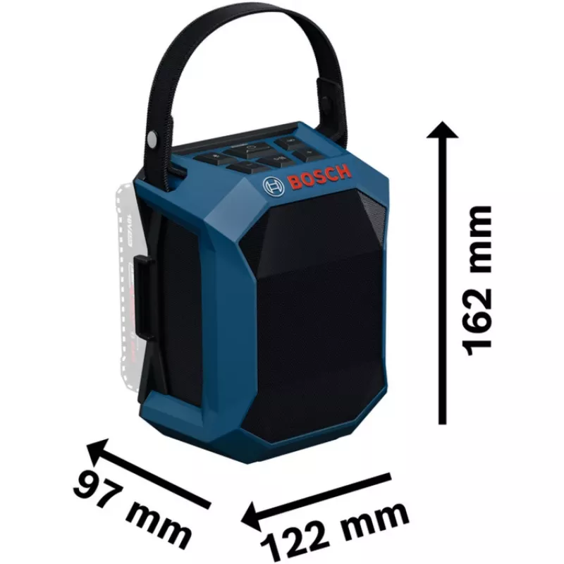 Radio de obra portátil Bosch GPB 18V-1 solo C (06014A7000) — a batería 18V