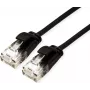 Cable de parcheo UTP ROLINE GREEN Cat.6A (clase EA), LSOH, slim, negro, 1 m (21.44.3953)