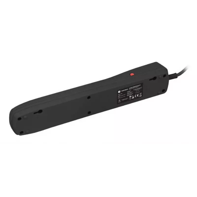 Protector de sobretensión NATEC NSP-1713 negro 5 tomas de CA 1,5 m
