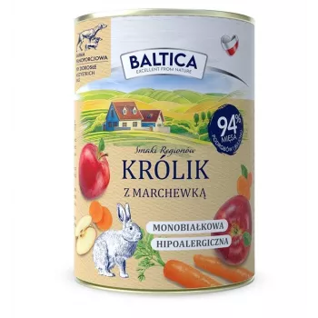 BALTICA Smaki regionów Conejo con zanahoria - Comida húmeda para perros - 400 g