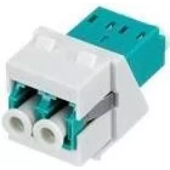 Módulo Keystone Rutenbeck KMK-LC-D OM3 aqua — inserción de fibra LC dúplex, multimodo OM3