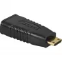 Wentronic Goobay adaptador HDMI™, conector hembra HDMI estándar (tipo A), negro - conector hembra HDMI™ A > conector macho HDMI™ C (Mini) (68841)