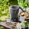 Hervidor de agua eléctrico Adler AD 1377G, capacidad 0,6 L, 600 W, gris, plástico/silicona/acero inoxidable