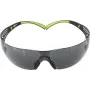 Gafas de seguridad 3M SecureFit 400 — montura negra, lentes tintadas verdes, protección UV, antivaho