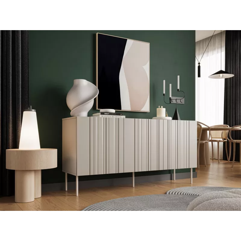 Cómoda cama meble ISLA 1505x400x750 mm, cashmere mate, tablero de partículas