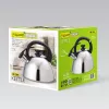 Hervidor Maestro MR1302 acero inoxidable 2,5 L, apto para inducción, silbato con tapa abatible, asa negra