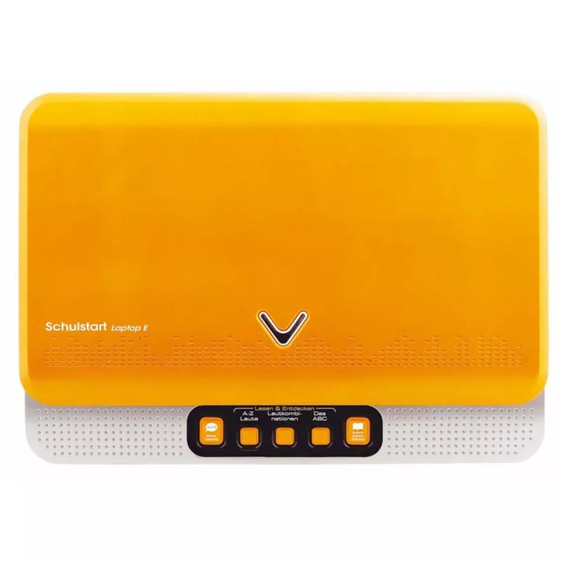 VTech Laptop E portátil de aprendizaje para niños con funda protectora (amarillo/gris)