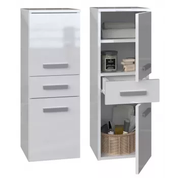 Mueble de almacenamiento de baño Topeshop NEL V DDS BIEL POŁ blanco
