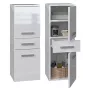 Mueble de almacenamiento de baño Topeshop NEL V DDS BIEL POŁ blanco