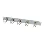 Panel de gestión de cables para rack 1U ALLNET metal con 5 grandes anillas, gris claro