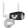 Reolink Duo Series W730 - Cámara Wi-Fi exterior 4K, doble objetivo, visión panorámica de 180°, detección de personas/vehículos/animales