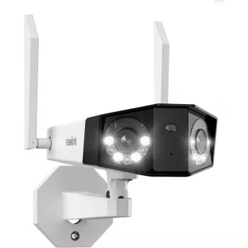 Reolink Duo Series W730 - Cámara Wi-Fi exterior 4K, doble objetivo, visión panorámica de 180°, detección de personas/vehículos/animales