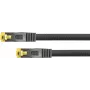 Python® Series Cable de parcheo RJ45 con cable sin conector Cat.7, protección de lengüeta (RNS®) y trenza de nailon, S/FTP, PiMF, libre de halógenos, 600MHz, OFC, negro, 30m (8070PY-300S)