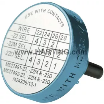 Casquillo de posicionamiento Harting 09 99 000 0531 azul