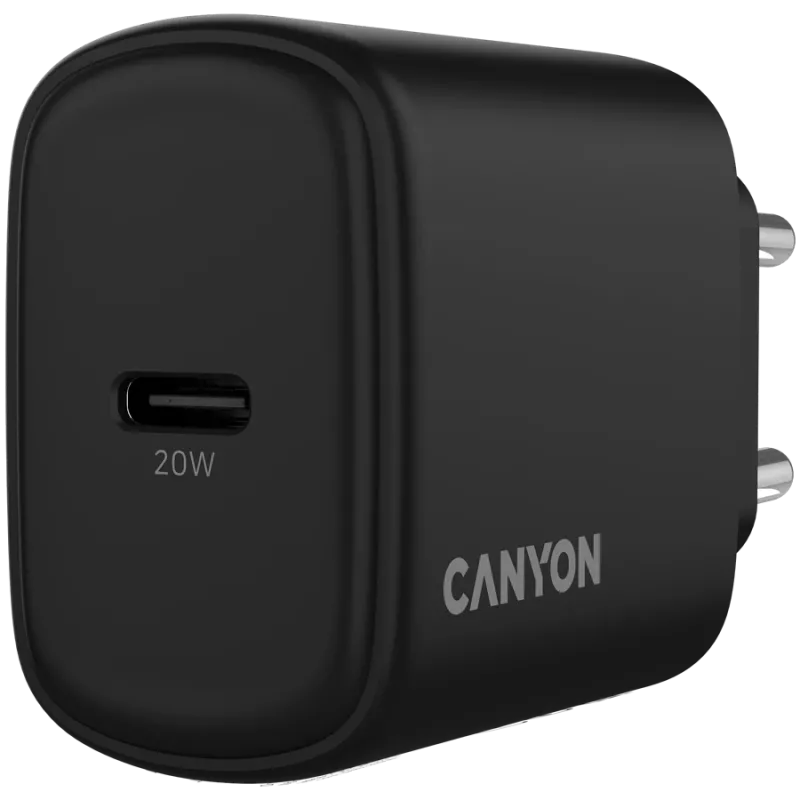 CANYON Cargador OnCharge 200 20W 1xPD EU Negro