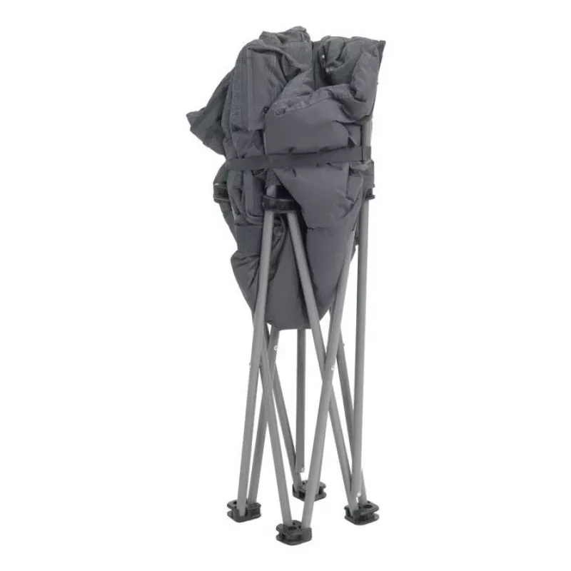 Silla de camping Outwell 470474 — silla plegable de 4 patas, capacidad de carga máxima 150 kg, negro/gris