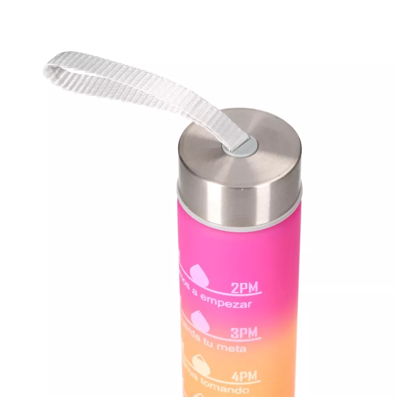 Extralink Botella de agua motivacional 3W1 Set rosa-naranja 2000ML+900ML+300ML