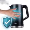 Hervidor de agua IDEAL 1,7 l, carcasa de acero, potencia 1500 W, negro