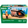 Tren de pasajeros BRIO 63604700 naranja-negro, set de tren de juguete de madera, compatible con vías BRIO