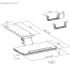 Soporte de teclado MACLEAN MC-156 W — bandeja regulable bajo mesa, carga máx. 5 kg