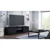 Mueble TV Topeshop RTV140 CZARNY con 2 estantes