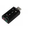 Tarjeta de sonido externa USB LOGILINK UA0078, 7.1 canales, interfaz USB, compacta 124×194×34 mm, 80 g