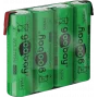 Goobay 4x AA (Mignon) - 2100 mAh, verde - lengüeta de soldadura (Z), batería de níquel-metal hidruro (NiMH), 4,8 V (55580)