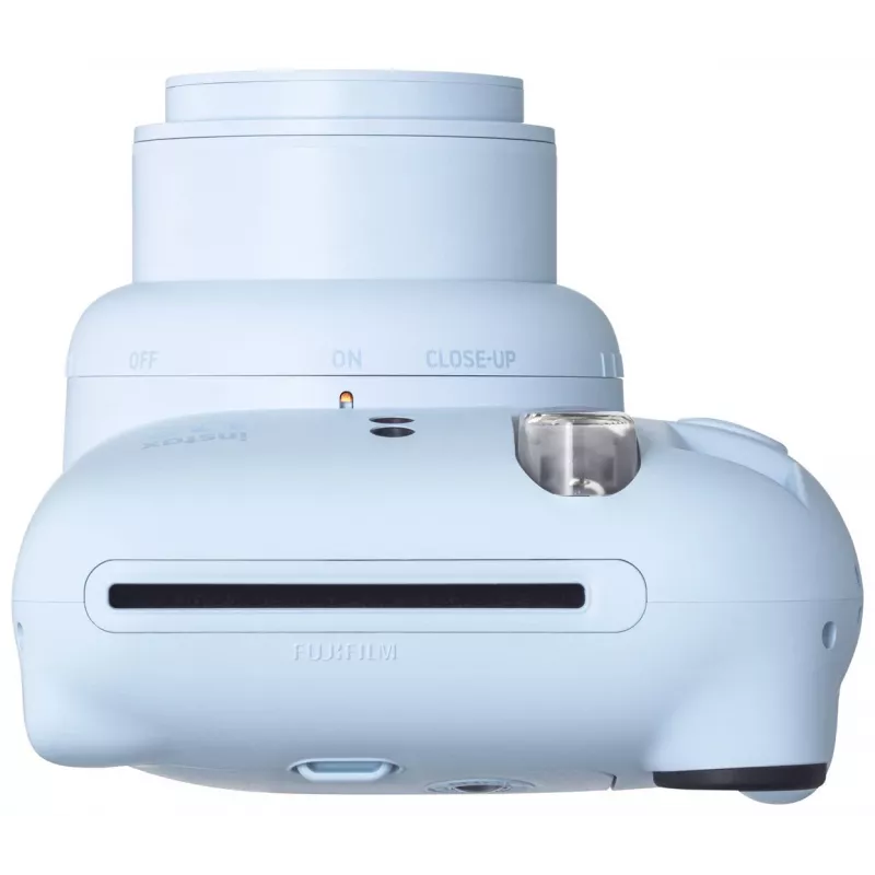 Cámara instantánea Fujifilm Instax Mini 12 Azul — impresiones de 86 x 54 mm, distancia focal 60 mm, obturador electrónico