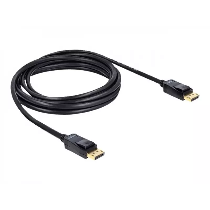 Cable DisplayPort DeLOCK 82424 3 m conector macho a conector macho dorado negro