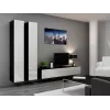 Conjunto de armarios de salón Cama VIGO 4 negro/blanco brillante
