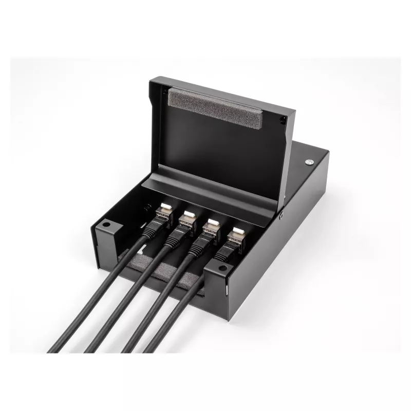 Caja distribuidora DeLOCK 66235 4 puertos metal negro