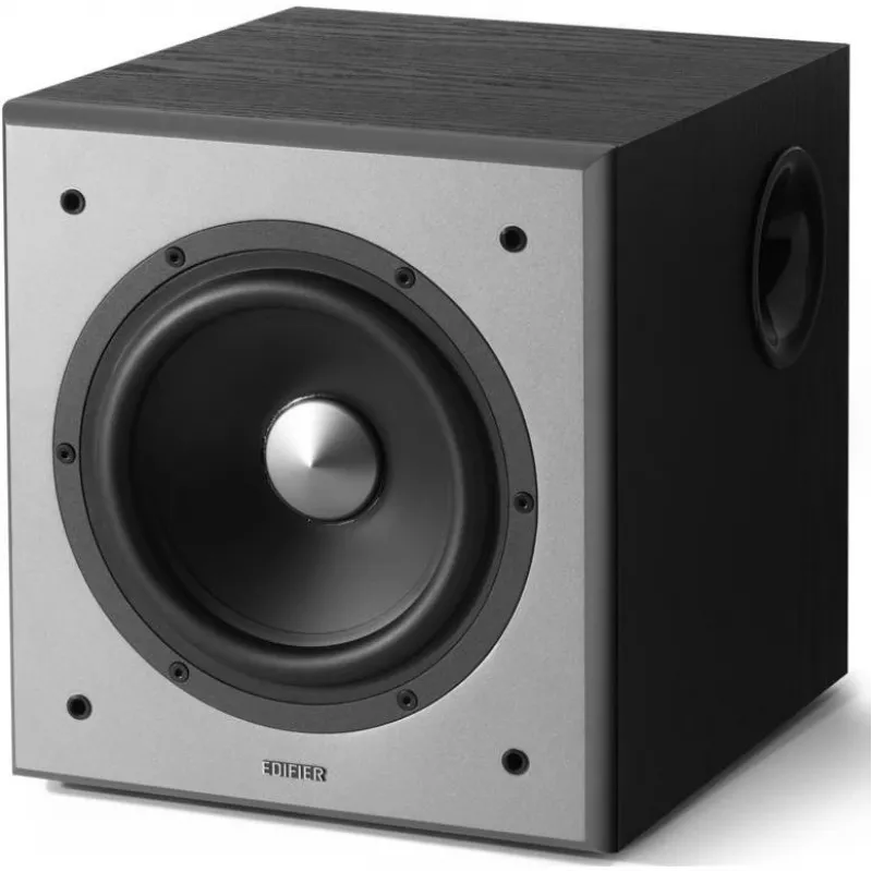 Subwoofer activo Edifier T5, entrada/salida estéreo RCA, negro, 70 W (embalaje ligeramente dañado)