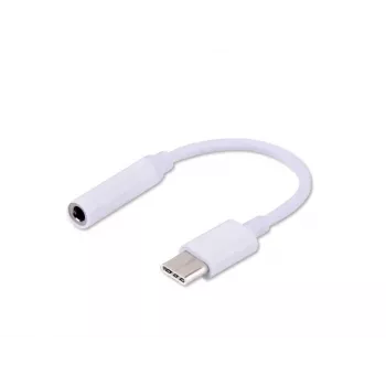 Adaptador de audio SAVIO USB Type-C 3.1 (M) – jack 3,5 mm (F) blanco AK-35