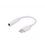 Adaptador de audio SAVIO USB Type-C 3.1 (M) – jack 3,5 mm (F) blanco AK-35