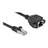 Cable de extensión de red DeLOCK Cat.6A 25 cm negro
