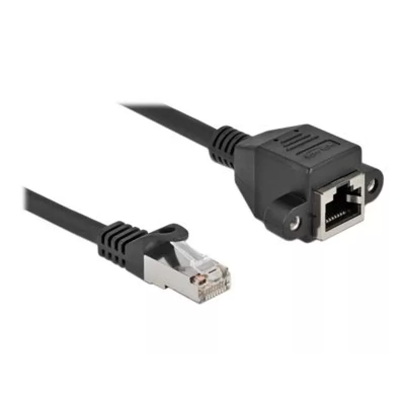 Cable de extensión de red DeLOCK Cat.6A 25 cm negro