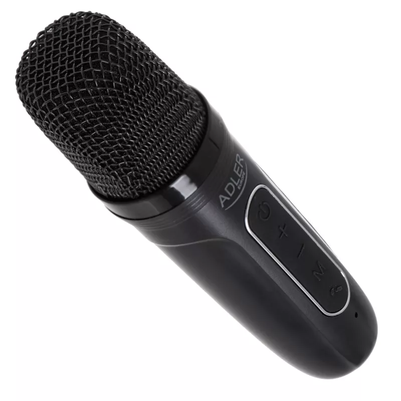 Altavoz mono portátil Adler AD 1199B – inalámbrico, batería integrada, hasta 8 h, botones, negro/gris