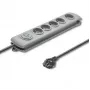 Protector contra sobretensiones Qoltec 50270 Gris 5 tomas AC 230V