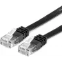 Value 21.99.0960 cable de red RJ45, cable de parcheo CAT 6 U/UTP 0,50 m negro 1 ud.