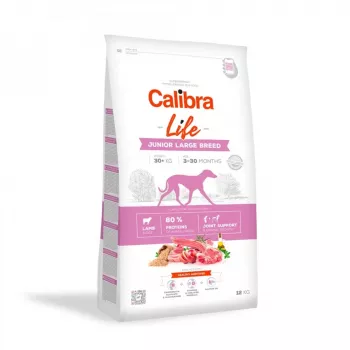 Comida seca para perros Calibra Life Junior Large Breed cordero 12 kg — comida seca para cachorros de razas grandes, 28 % proteína, 15 % grasa