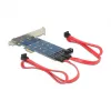 DeLOCK 89374 tarjeta PCI Express x1 a 2x M.2 NGFF internos
