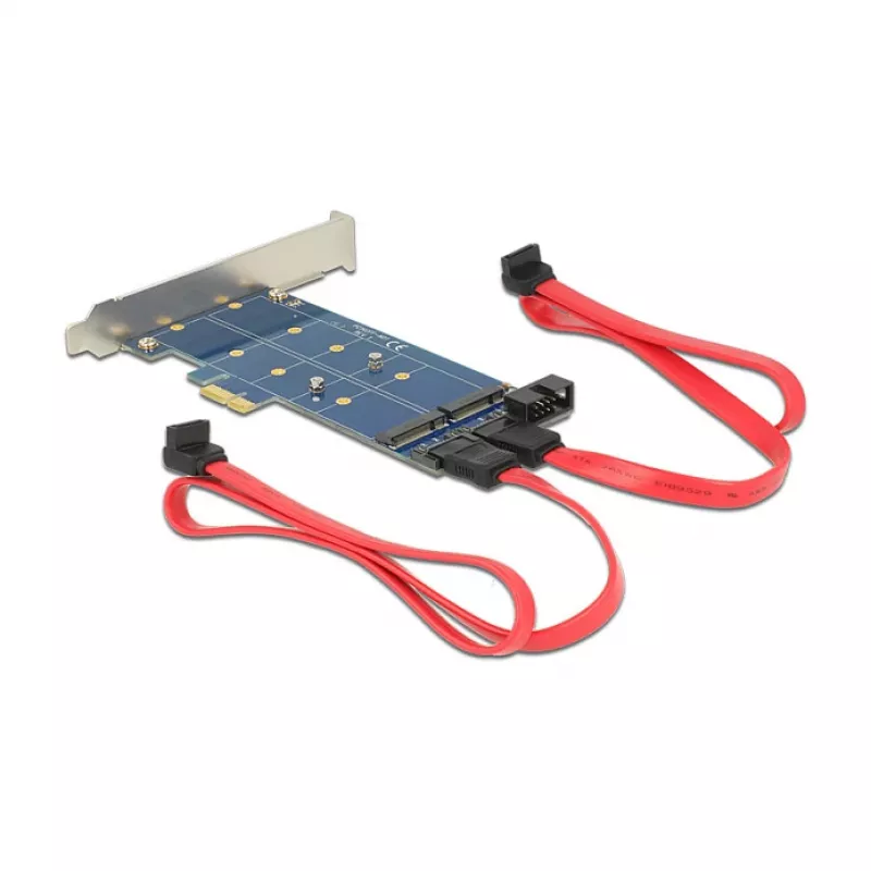 DeLOCK 89374 tarjeta PCI Express x1 a 2x M.2 NGFF internos