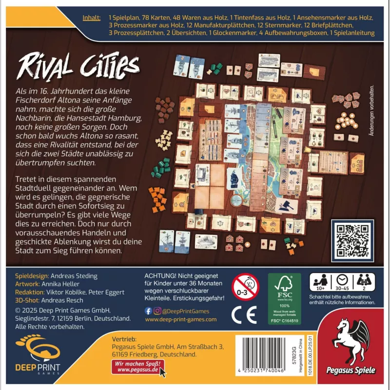 Deep Pint Games Rival Cities, juego de mesa