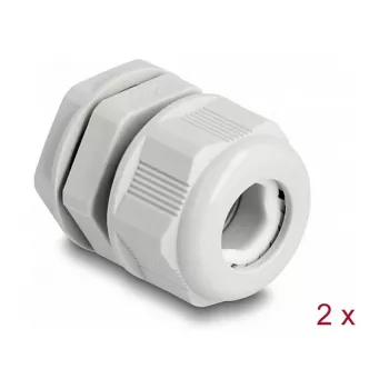 Prensaestopas EX DeLOCK M20 gris 2 uds. poliamida