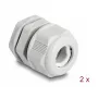 Prensaestopas EX DeLOCK M20 gris 2 uds. poliamida