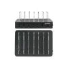 Estación de carga Manhattan, 6 puertos USB-A, salidas: 6x 2,4 A, Smart IC, luces indicadoras LED, negro, tres años de garantía