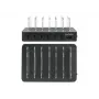 Estación de carga Manhattan, 6 puertos USB-A, salidas: 6x 2,4 A, Smart IC, luces indicadoras LED, negro, tres años de garantía